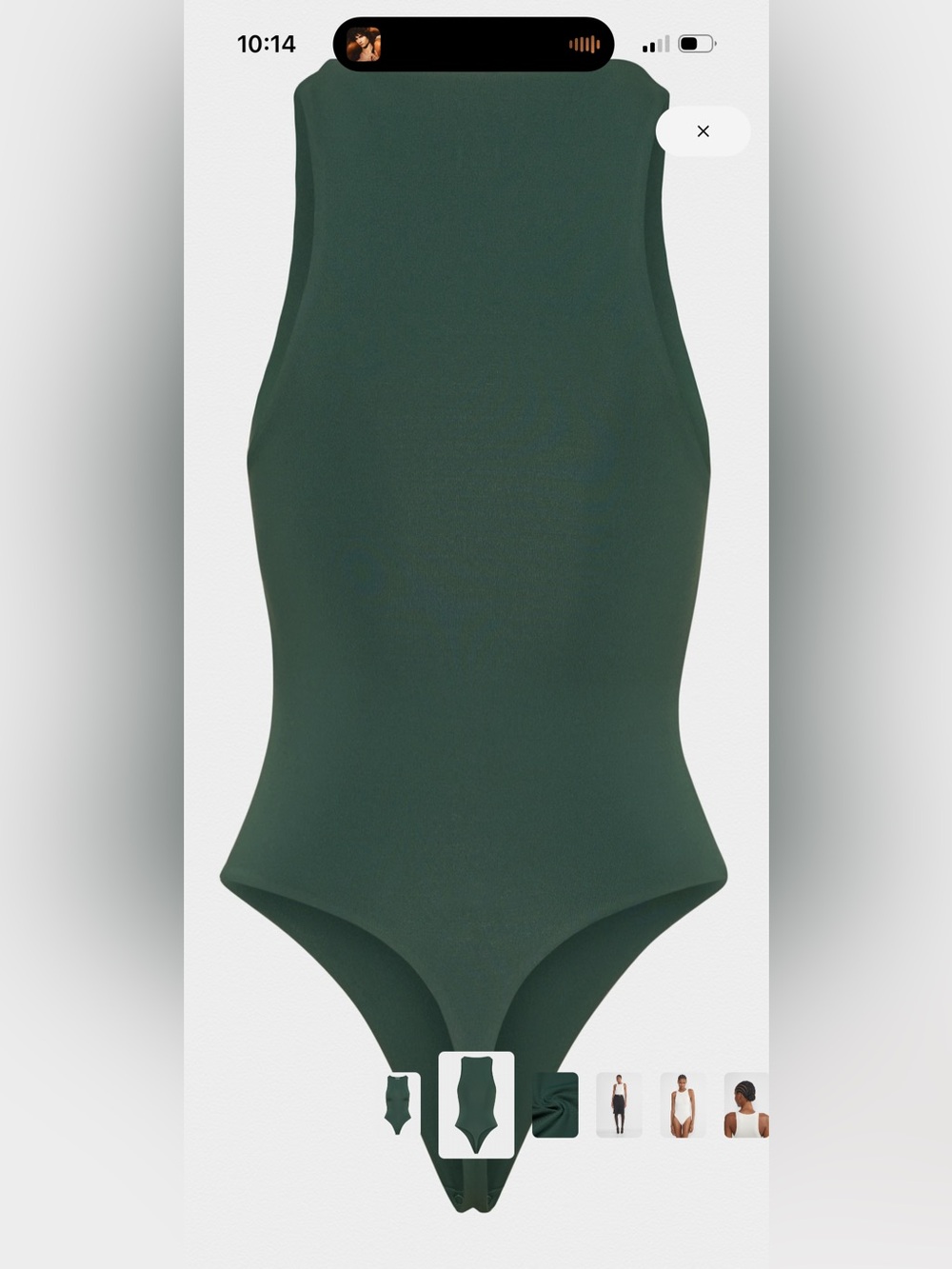 ARITZIA CONTOUR 90s BODYSUIT IN SCARAB SIZE SMALL - Picture 2 of 4